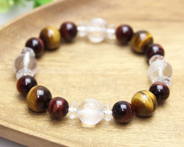 画像3: 【開運四神ブレス】虎目石×赤虎目石 パワーストーン ブレスレット (3)