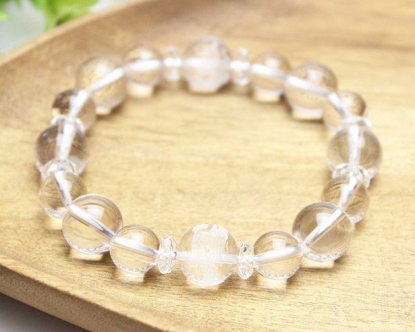 画像3: 【開運四神ブレス】男らしい大玉サイズ!万能パワーの水晶 パワーストーン 数珠 (3)