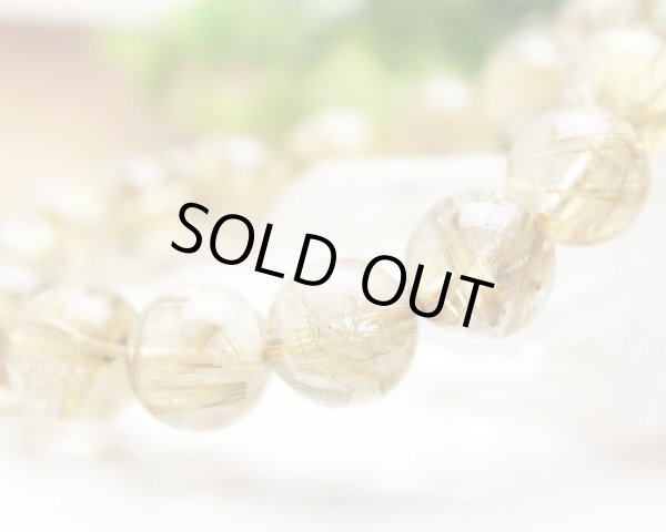 画像3: 極上 12.5ミリ ルチルクォーツ (金線入水晶) ブレスレット (3)