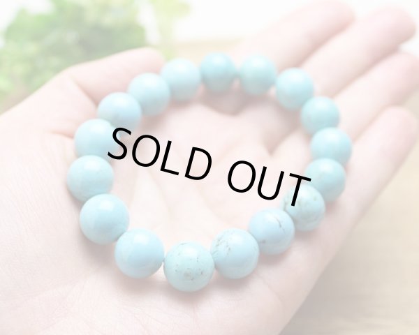 画像4: ターコイズ(トルコ石) 12ミリ パワーストーン ブレスレット 12月誕生石 (4)