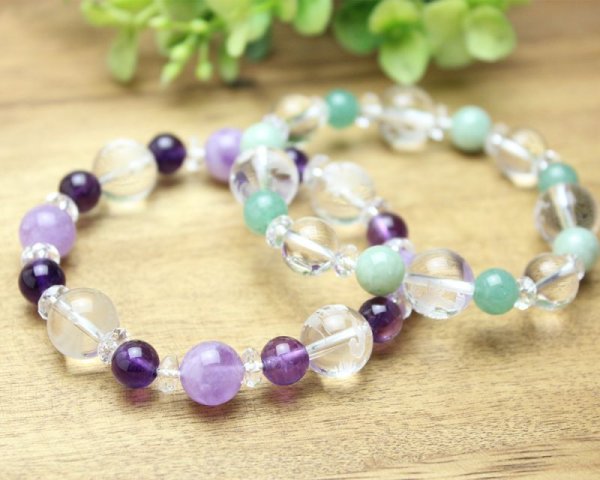 画像6: 【開運四神】アベンチュリン&ビルマ翡翠 極上水晶 パワーストーン ブレスレット メンズレディース男性用女性用 龍神 天然石ブレスレット (6)