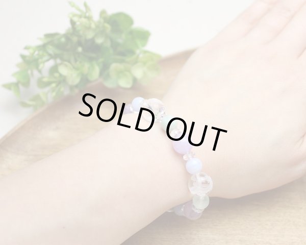 画像4: 【開運四神ブレス】良好な人間関係♪ラベンダーアメジスト×ブルーレース×ビルマ翡翠×プレナイト　パワーストーンブレスレット (4)