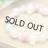 [神秘の石＆薔薇の人生] ムーンストーン & ロードクロサイト ブレスレット 18d1bc21449d04e97714092380df8a