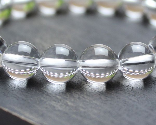 画像2: 4月誕生石!開運・浄化・厄除けに 極上 10ミリ 水晶 ブレスレット パワーストーン ブレスレット 男性用 女性用 メンズ レディース クリア 結婚記念日 敬老の日 (2)