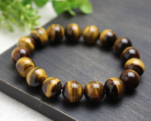 画像2: AAA金運・仕事運UP!12ミリ 高級虎目石 パワーストーン 数珠 ブレスレット メンズ レディース 男性用 女性用 茶 天然石ブレスレット 父の日 母の日 敬老の日 ペア (2)
