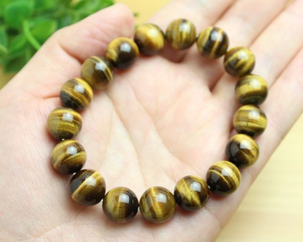 画像4: AAA金運・仕事運UP!12ミリ 高級虎目石 パワーストーン 数珠 ブレスレット メンズ レディース 男性用 女性用 茶 天然石ブレスレット 父の日 母の日 敬老の日 ペア (4)