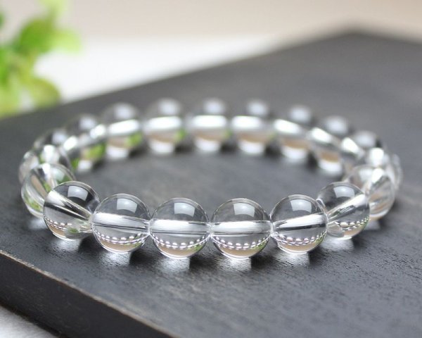 画像3: 4月誕生石!開運・浄化・厄除けに 極上 10ミリ 水晶 ブレスレット パワーストーン ブレスレット 男性用 女性用 メンズ レディース クリア 結婚記念日 敬老の日 (3)