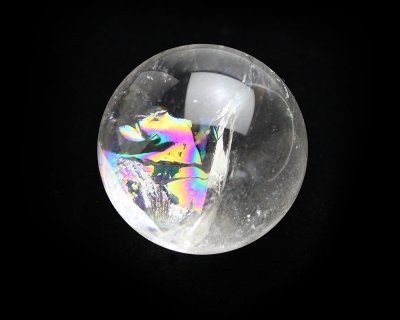 画像2: レインボー入◆水晶　丸玉 約59ミリ　置石　メール便不可