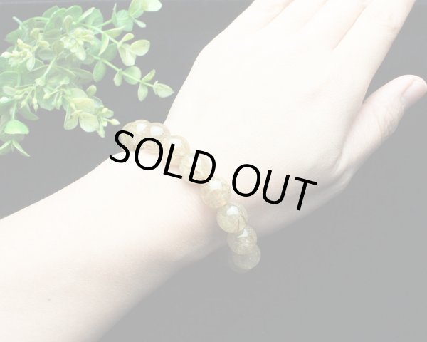 画像4: 【セール20%OFF】【上質】 12ミリ ルチルクォーツ (金線入水晶) ブレスレット (4)