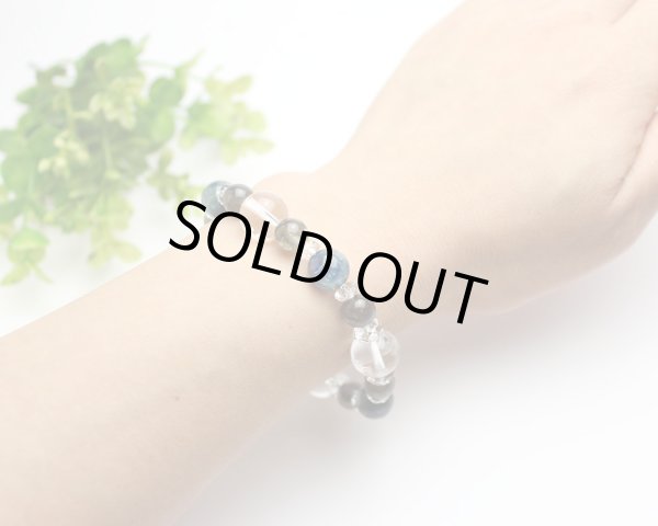 画像5: 写真現品お届け【開運四神ブレス】力強く前進 10ミリカイヤナイト × ラブラドライト パワーストーン ブレスレット (5)