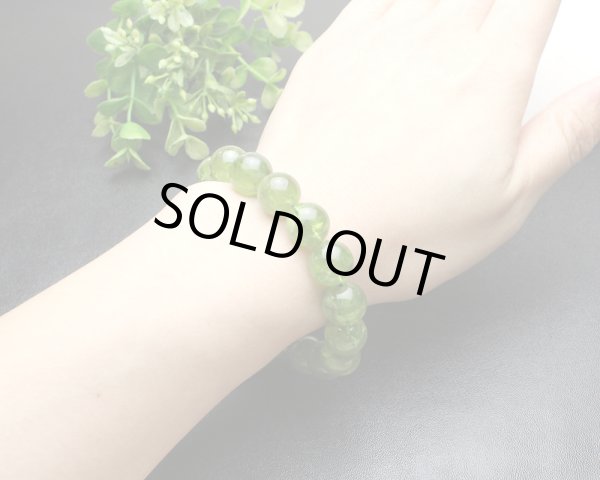 画像4: 【写真現品お届け】ペリドット 12ミリ ブレスレット (4)