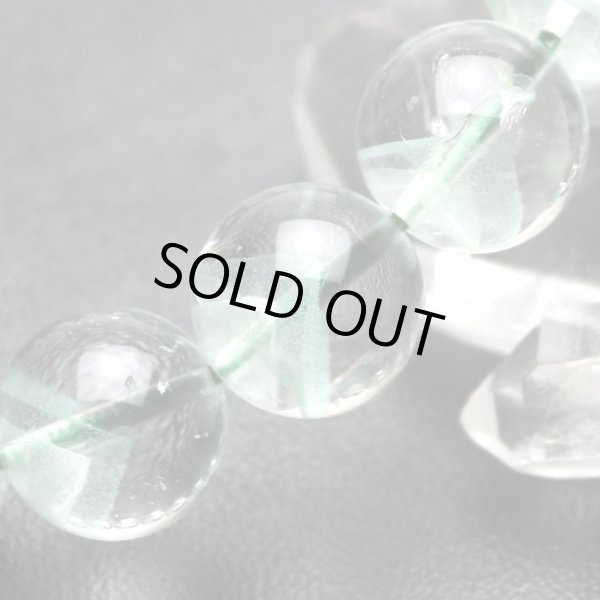 画像2: 【写真現品お届け】グリーンダブルファントムクォーツ  12.5ミリ パワーストーンブレスレット (2)