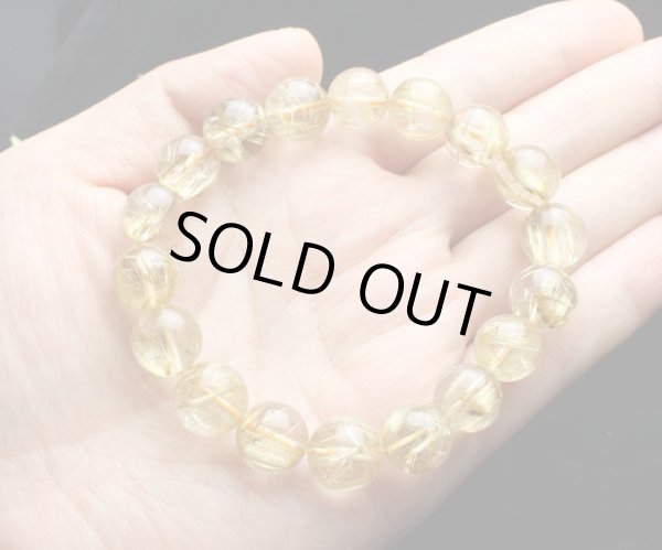 セール20%OFF】極上 タイタンルチルクォーツ 11ミリ （金線入
