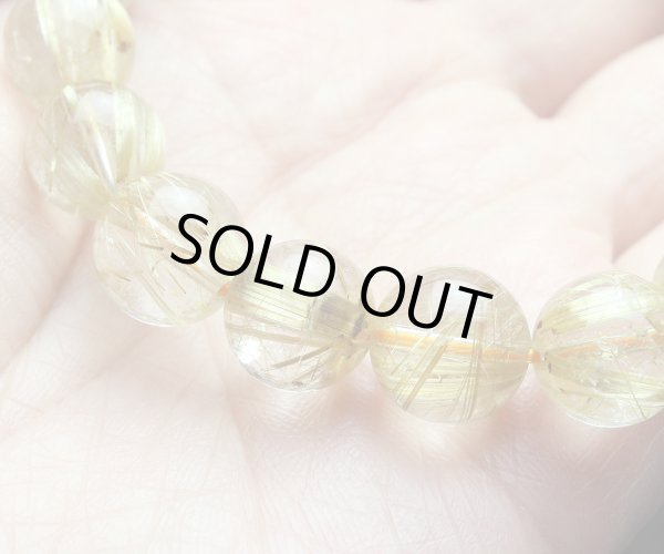 画像3: 【セール20%OFF】極上 タイタンルチルクォーツ 11ミリ (金線入水晶) ブレスレット (3)