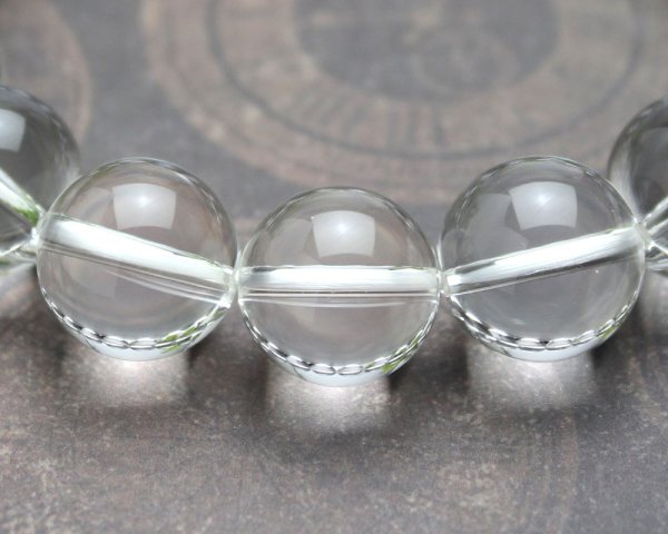 画像3: 浄化・厄除け・開運に!大玉 極上 14ミリ 天然水晶 パワーストーン ブレスレット (3)