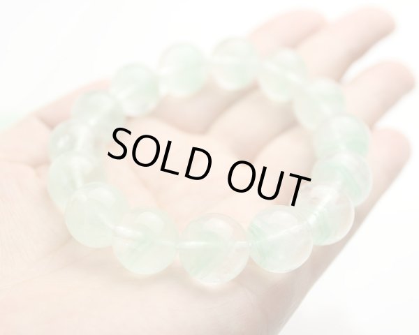 画像4: 【写真現品お届け】グリーンファントムクォーツ  13ミリ パワーストーンブレスレット (4)