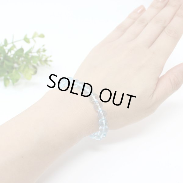 画像5: 【写真現品お届け】極上 8.5-9ミリ ブルートパーズ パワーストーンブレスレット (5)