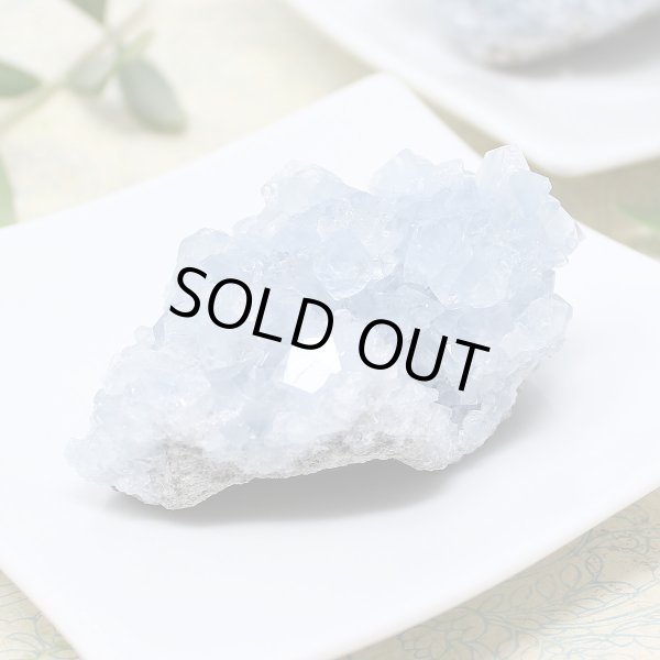 画像2: セレスタイト クラスター 142g 天然石 原石 置石 (2)