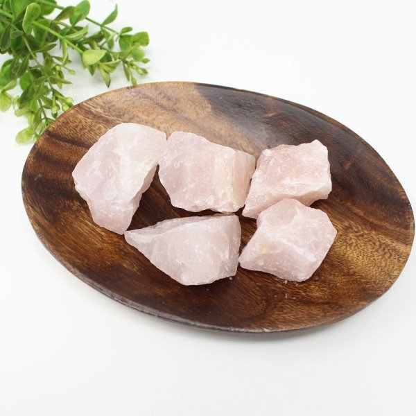 画像4:  かちわり 天然 ローズクォーツ 5個セット 約250g-350g パワーストーン 浄化 空間浄化 ヒーリング スピリチュアル 鑑定 (4)