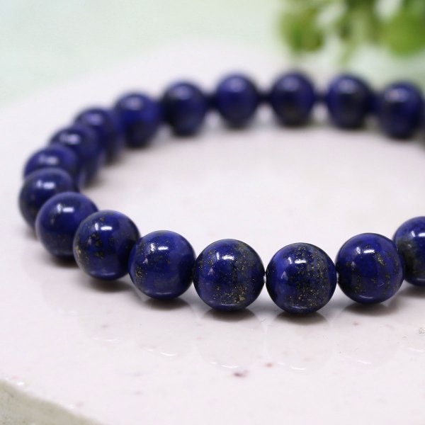 画像2: 幸運を呼ぶ♪ 幸運体質に♪ラピスラズリ 8ミリ パワーストーンブレス (2)