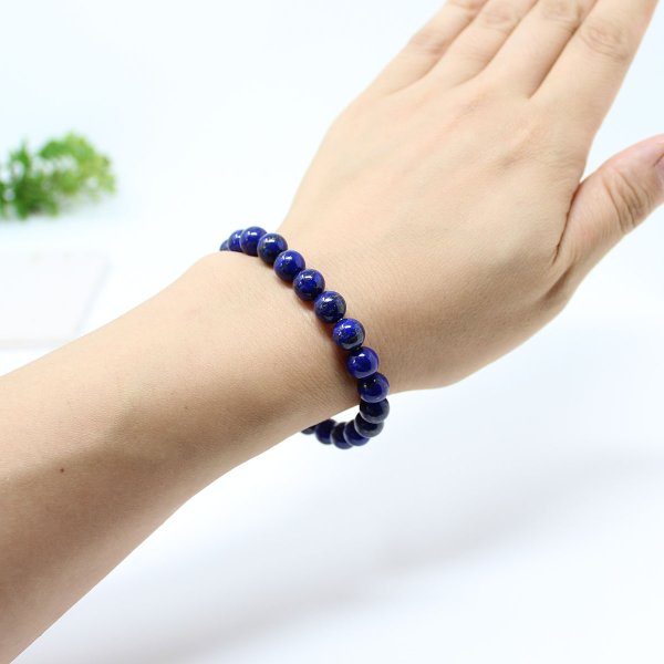 画像3: 幸運を呼ぶ♪ 幸運体質に♪ラピスラズリ 8ミリ パワーストーンブレス (3)