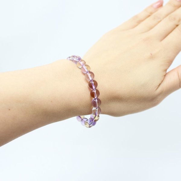 画像4: 【癒し・経済的安定・才能開花】アメトリン 8ミリ ブレスレット アメジスト シトリン 紫 レディース 女性用 母の日 敬老の日 (4)