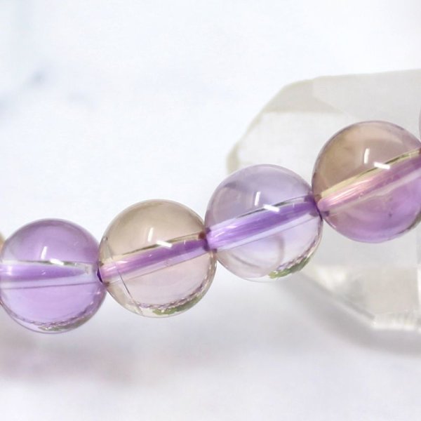 画像2: 【癒し・経済的安定・才能開花】アメトリン 8ミリ ブレスレット アメジスト シトリン 紫 レディース 女性用 母の日 敬老の日 (2)