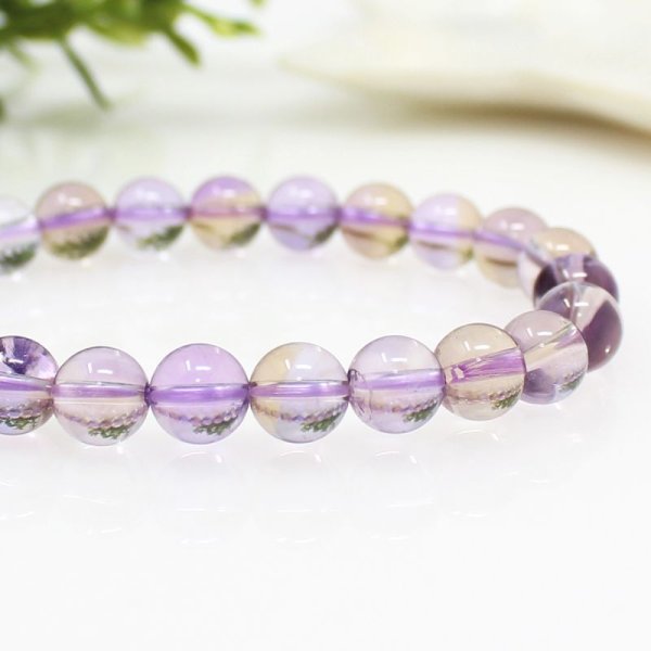 画像3: 【癒し・経済的安定・才能開花】アメトリン 8ミリ ブレスレット アメジスト シトリン 紫 レディース 女性用 母の日 敬老の日 (3)
