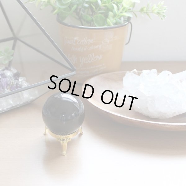 画像4: 最強の邪気払い モリオン （黒水晶） 丸玉 約42ミリ 置石 (4)