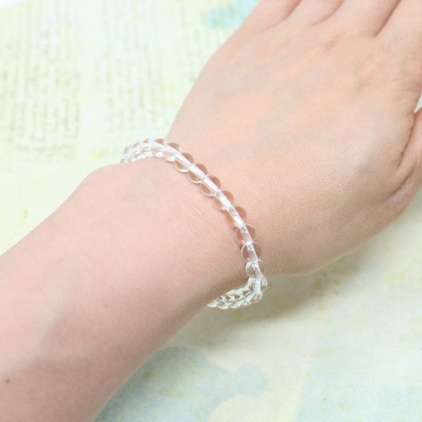 画像3: 開運・厄除け・浄化! 6ミリ 高級 水晶 ブレスレット パワーストーン 男性用 女性用 メンズ レディース クリア 天然石ブレスレット 誕生日プレゼント 敬老の日 ペア (3)