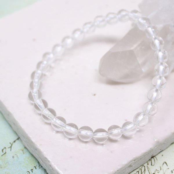 画像2: 開運・厄除け・浄化! 6ミリ 高級 水晶 ブレスレット パワーストーン 男性用 女性用 メンズ レディース クリア 天然石ブレスレット 誕生日プレゼント 敬老の日 ペア (2)