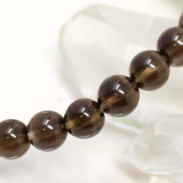 画像3: 精神安定・癒し ♪お守り  6ミリ スモーキークォーツ(茶水晶) パワーストーン ブレスレット メンズ レディース 男性用 女性用 父の日 母の日 敬老の日 ギフト 茶色 (3)