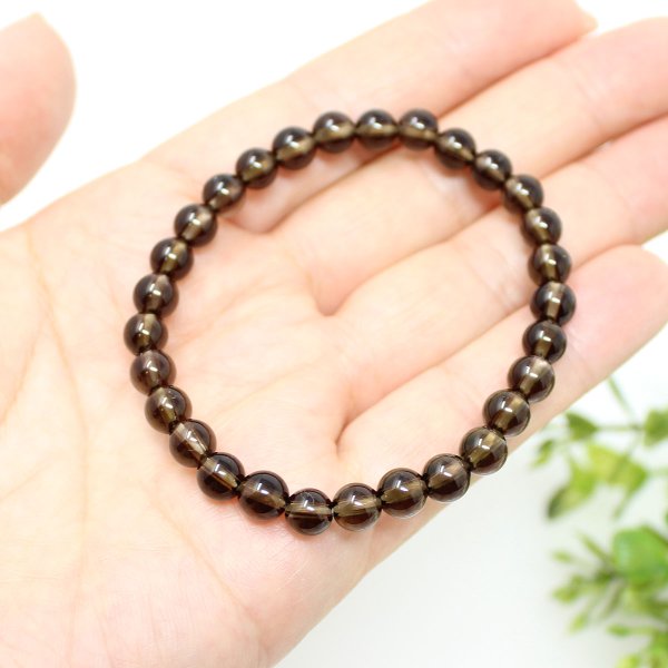 画像4: 精神安定・癒し ♪お守り  6ミリ スモーキークォーツ(茶水晶) パワーストーン ブレスレット メンズ レディース 男性用 女性用 父の日 母の日 敬老の日 ギフト 茶色 (4)