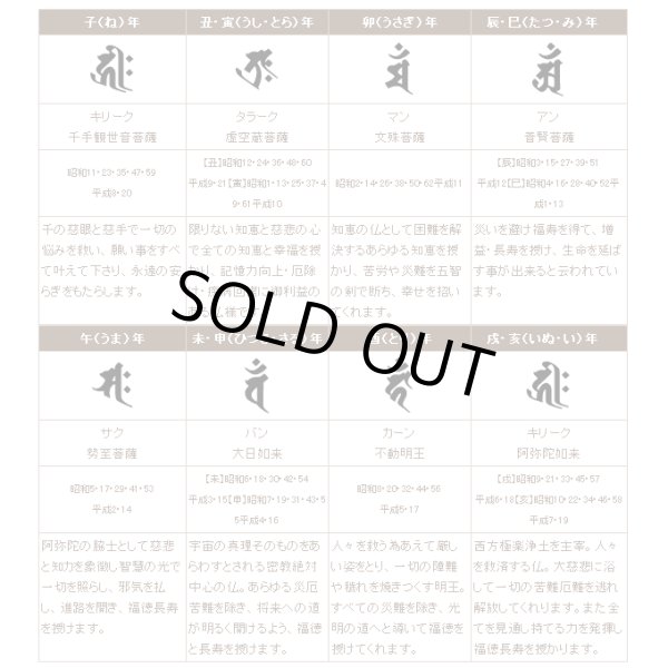 画像6: 【守護梵字ストラップ】7色輝石入 厄除け お守り ストラップ 七色 パワーストーンSARA (6)