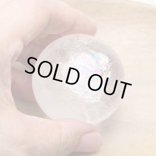 ゴールデンカルサイト 丸玉 約76ミリ 置石 メール便不可 - 天然石