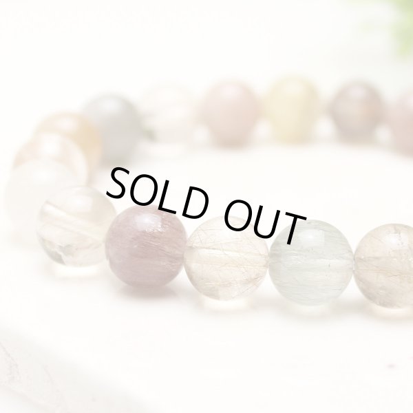 画像3: 【福禄寿】【写真現品お届け】10ミリ ミックスルチルクォーツ「福禄寿ブレス」パワーストーン ブレスレット (3)