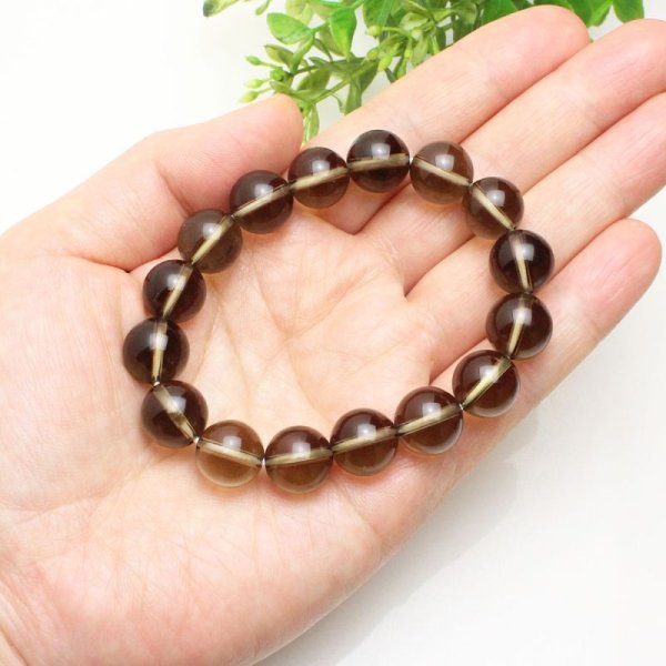 画像3: 精神安定 12ミリ スモーキークォーツ(茶水晶) パワーストーン ブレスレット メンズ レディース 男性用 女性用 父の日 母の日 敬老の日 ギフト 贈り物 (3)