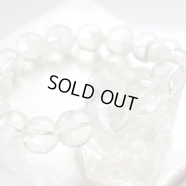 画像5: 【現品お届け】稀少 13.5ミリ ホワイトガーデン ファントム クリスタル パワーストーン ブレスレット (5)