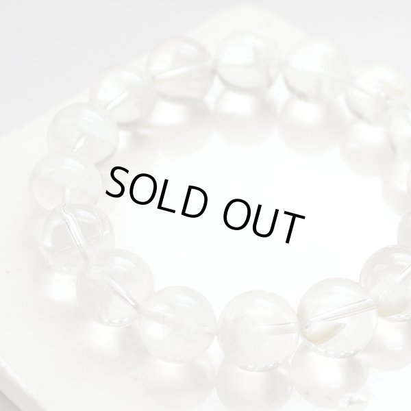 画像3: 【現品お届け】稀少 13.5ミリ ホワイトガーデン ファントム クリスタル パワーストーン ブレスレット (3)