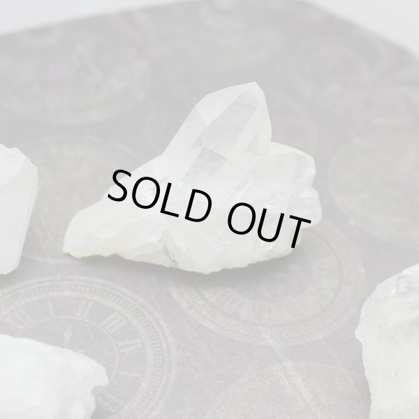 画像5: 【限定品】送料無料【すぐに使える浄化3点セット】ブラジル産水晶さざれ+ミニ水晶クラスター+木皿 浄化セット ※メール便不可 (5)