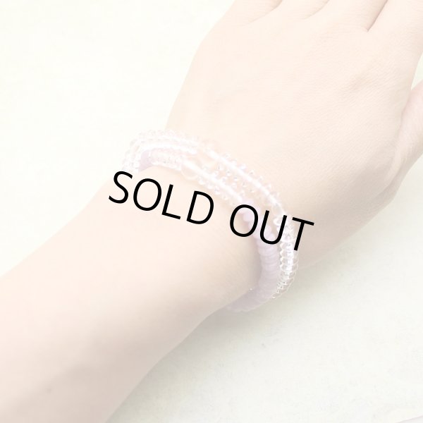 画像5: 内周16.5cm【京都法珠庵 108玉ブレス】 水晶 ラベンダーアメジスト 数珠 ブレスレット (5)