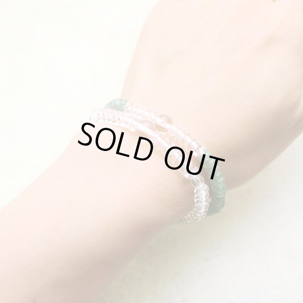 画像3: 内周17cm【京都法珠庵 108玉ブレス】 水晶 アベンチュリン 数珠 ブレスレット (3)