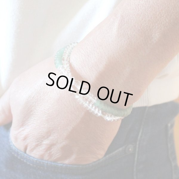 画像4: 内周17cm【京都法珠庵 108玉ブレス】 水晶 アベンチュリン 数珠 ブレスレット (4)