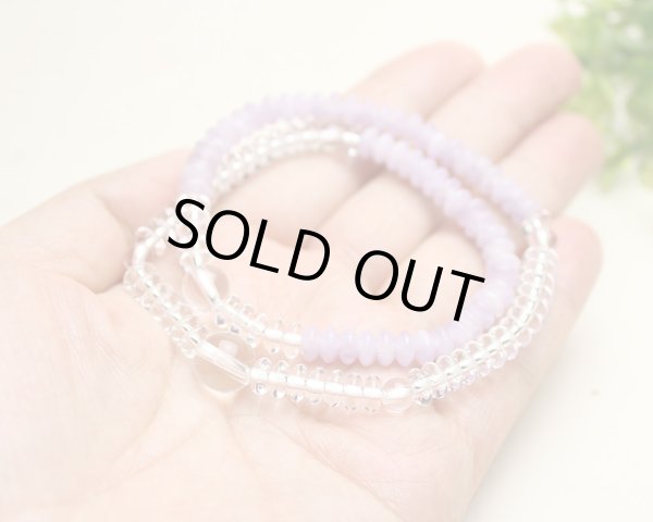 画像3: 内周16.5cm【京都法珠庵 108玉ブレス】 水晶 ラベンダーアメジスト 数珠 ブレスレット (3)