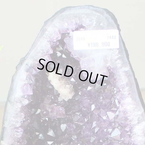 画像2: ウルグアイ産 アメジスト ドーム カペーラ クラスター カルサイト共生 7.4kg (2)