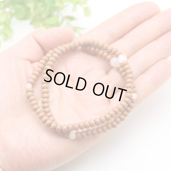 画像4: 内周18.5cm【108玉 数珠 ブレスレット】紅桜 ローズクォーツ 腕輪 念珠 京都法珠庵謹製 (4)