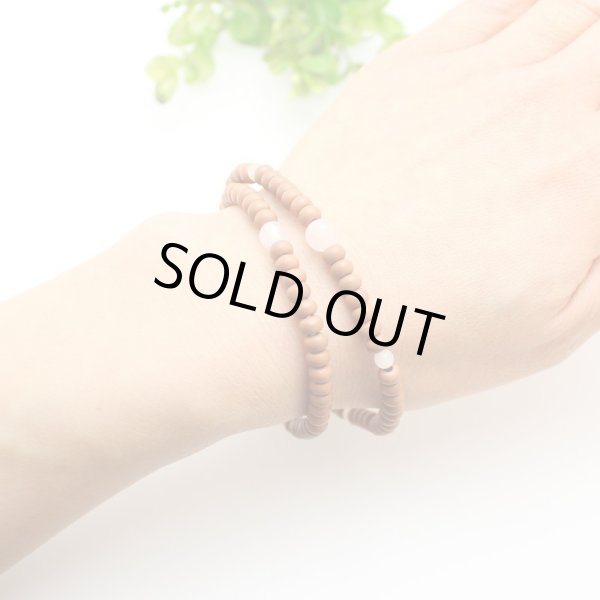 画像5: 内周18.5cm【108玉 数珠 ブレスレット】紅桜 ローズクォーツ 腕輪 念珠 京都法珠庵謹製 (5)