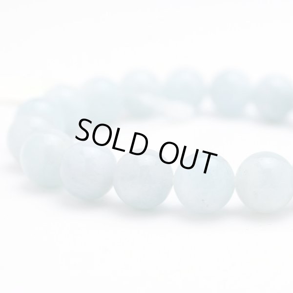 画像2: ミルキーアクアマリン 10ミリ パワーストーン ブレスレット (2)