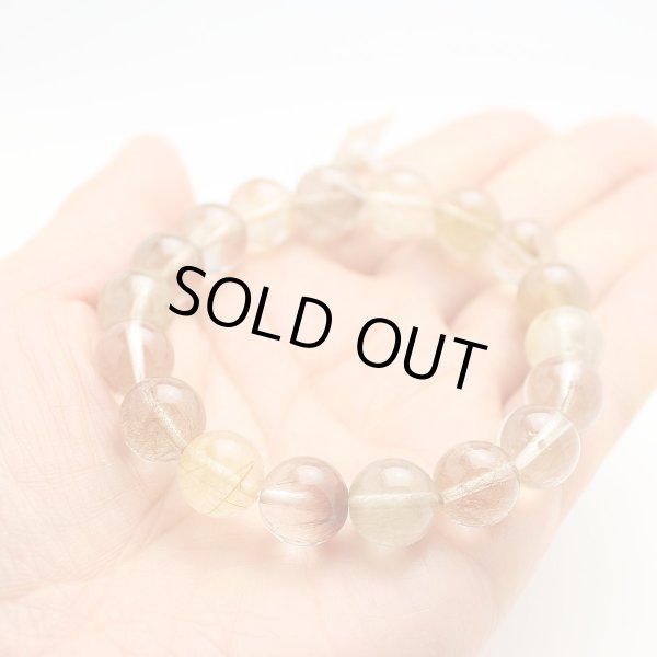 画像4: 【写真現品お届け】 ミックスルチルクォーツ 11ミリ 金運財運アップ　成功へのお守り　パワーストーンブレスレット (4)