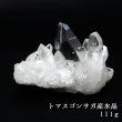 画像1: トマスゴンサガ産 水晶 クラスター 111g  トレー・さざれチップ付 (1)